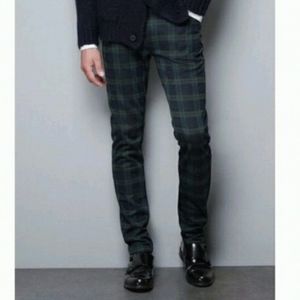 Zara Man Plaid Slim Fit Chino Waist 32